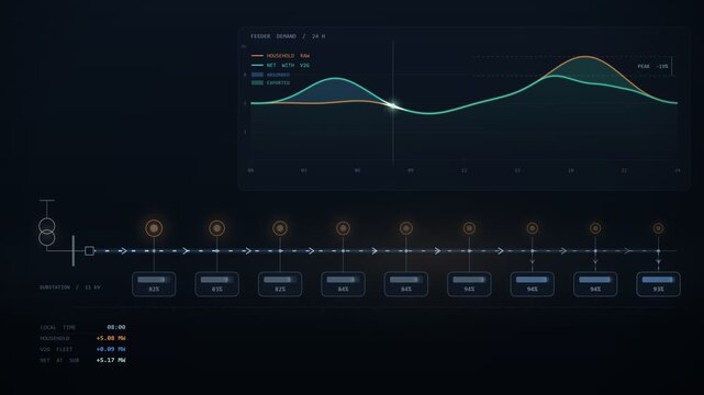 Vehicle To Grid Power Feeder Daily Cycle Seamless Loop