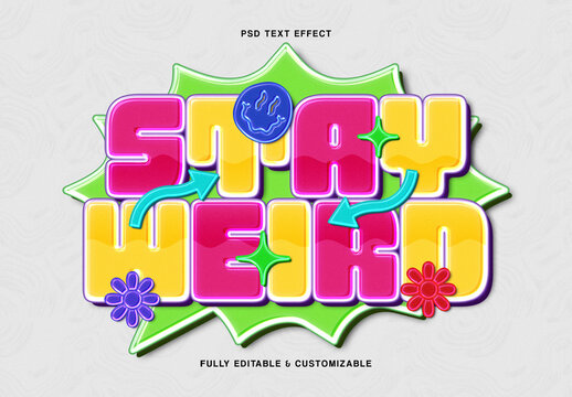 Retro Groovy Colorful Text Effect