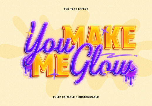 Vibrant Script 3D Text Effect