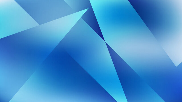 Modern abstract background featuring sharp, overlapping geometric triangles in a cool blue and white gradient, creating a dynamic, minimalist, and attractive visual