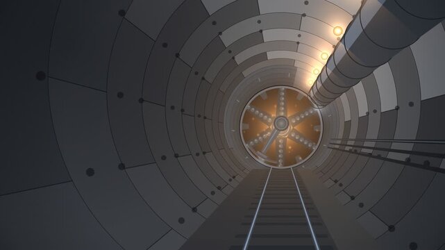Tunnel Boring Machine Segment Ring Erection Build Animation