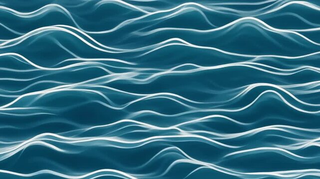Abstract Blue Ocean Waves Rippling Water Surface Background Texture
