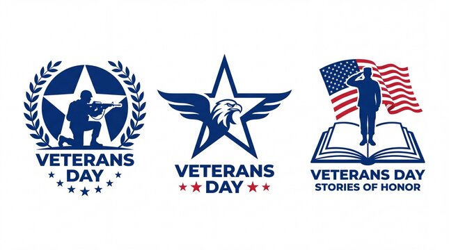 Veterans day commemorative graphic collection