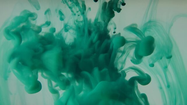 Teal Ink Cloud Underwater Diffusion