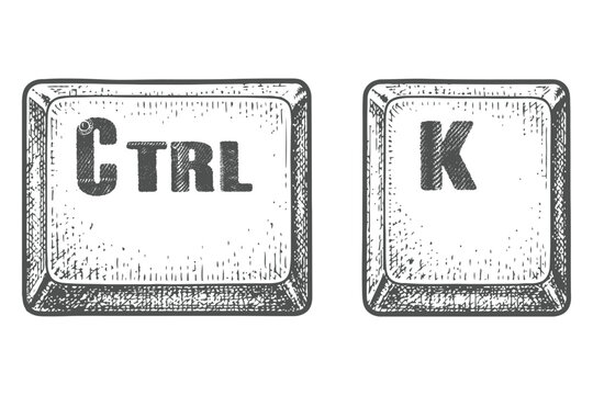Keyboard shortcut button symbol showing quick switching between open applications on a computer screen.
Vintage Engraved Ctrl A TO Z Keyboard Shortcut Vector.
