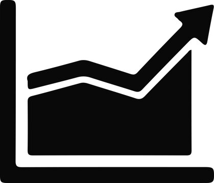 Business Growth Vector Analytics Upward Financial Graph Icon