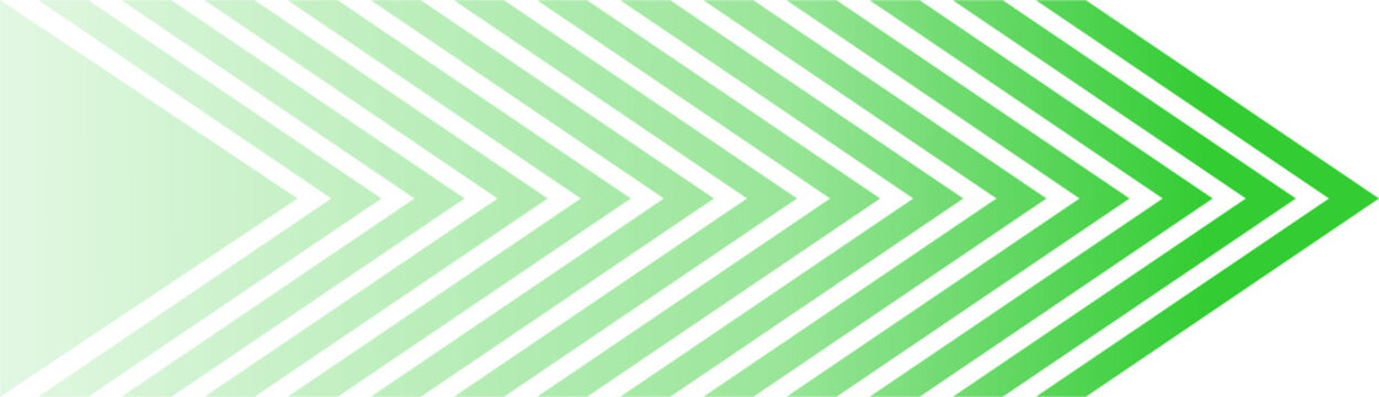 Green arrow graphic with gradient effect pointing to the right. The arrows are composed of thin lines that gradually widen from left to right, creating a sense of movement and progress.