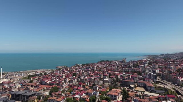 Peaceful Coastal Environment Blending Nature and Modern Development