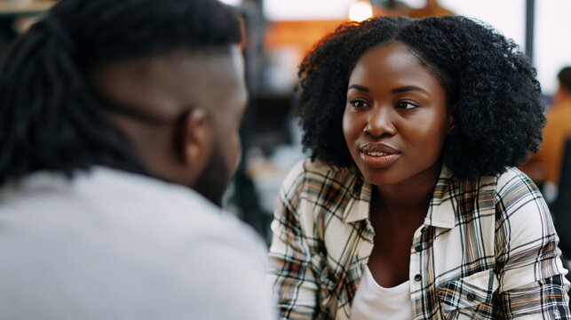 Focused Lawyer and Client Engaged in Intense Discussion Inside Brightly Lit Office