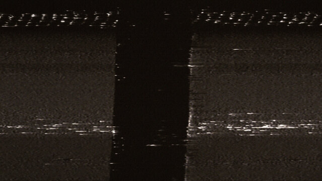 Analog snow noise on a CRT TV monitor