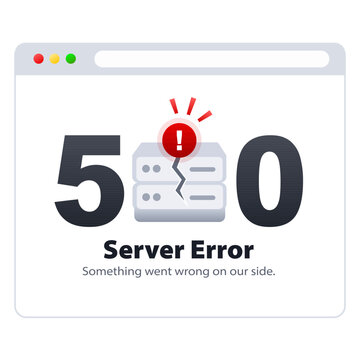 500 server error page. vector illustration