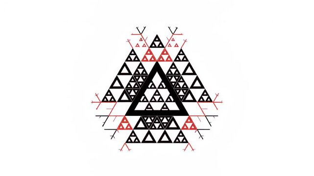 Black triangle icon standing still on a plain white background