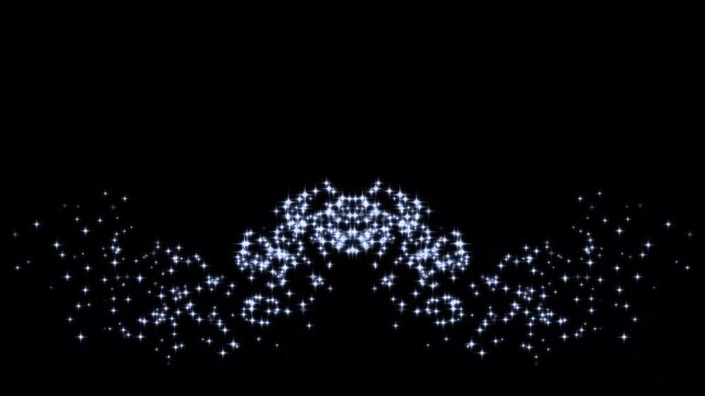 Magic light stars line effect, white glowing fairy sparkle line burst, magical sparkle dust, fairy doodle stars, glitter sparkle line stars animated black background.4k loop animation