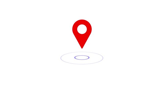 Map pointer icon set with pin symbols for navigation and location markers. Pin symbol Indicates the location of the GPS map. Location icon or map pin . 4k