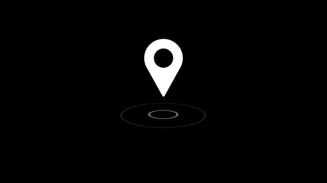 Map pointer icon set with pin symbols for navigation and location markers. Pin symbol Indicates the location of the GPS map. Location icon or map pin . 4k
