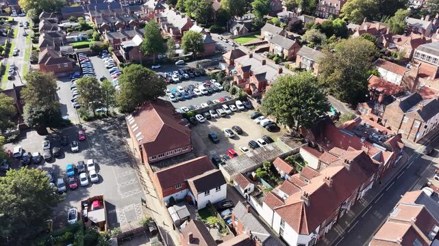 aerial view of the Market town of Beverley in the east riding of yorkshire 