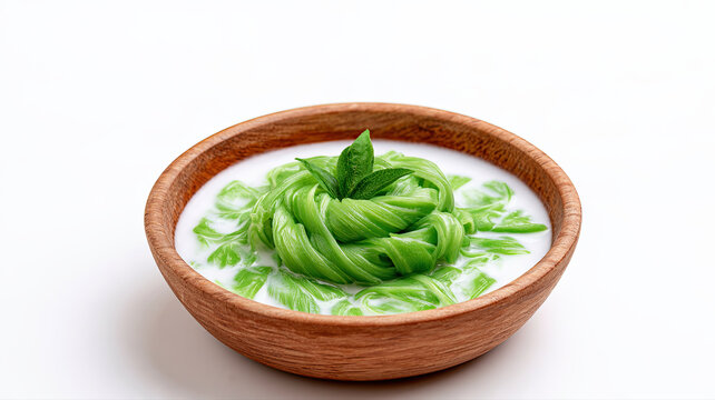 nfizix lod chong pandan noodles in coconut milk isolated