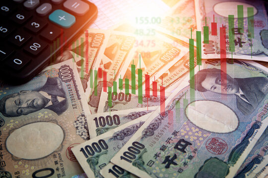business investment in Japan , financial graph information , stock market graph
