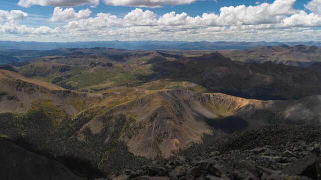 San Juan Rocky Mountains Range Time Lapse San Luis Peak 14er summit Uncompahgre Handies Peak South Ridge La Garita Wilderness Colorado Spring Creek Basin Gunnison National Forest nature landscape