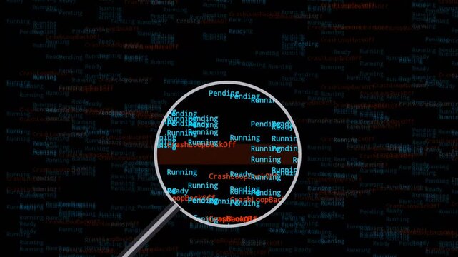 Kubernetes CrashLoopBackOff Pod Error Magnifying Glass Inspection
