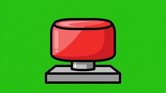 Animated Push Button Click Motion Graphic Green Screen
