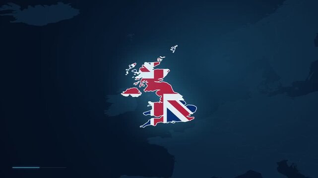 Digital Geographic Locator Display Zooming Into Leeds In The United Kingdom With A Flag-Colored Country Map, Location Pin, And City Identification Overlay