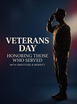 Veterans day honoring those who served military soldier salute