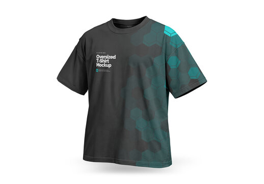 Oversized T-shirt Mockup Realistic Template for Visual Identity Showcase