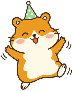 Cute hamster character illustration