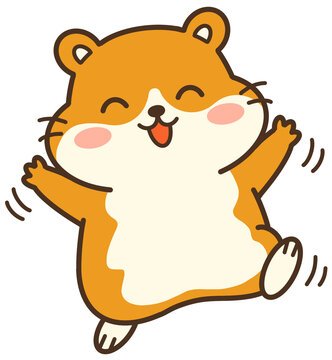 Cute hamster character illustration