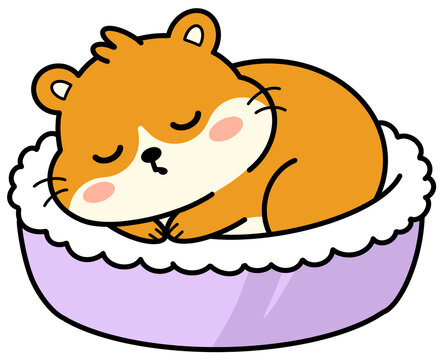 Cute hamster character illustration