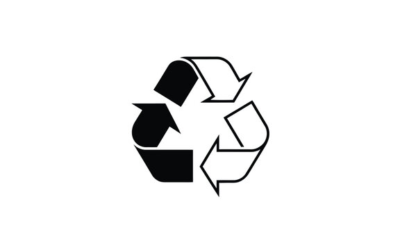 Universal recycle symbol with arrows vector icon representing environmental conservation waste reduction eco friendly recycling and sustainability