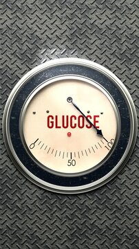 Glucose  meter that is hitting a full scale, showing a very high level of glucose, overload of it, too much of it. Maximum value, off the charts.
