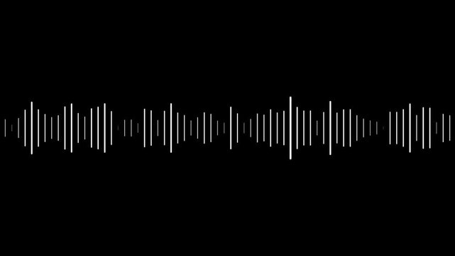 Radio Wave icon. simple sound wave on transparent background. sound wave icon. Music player sound bar. Record interface. Equalizer icon with soundwave line 4k animation.