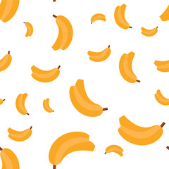 Obraz premium Open Small Yellow Banana Scattered Seamless Pattern