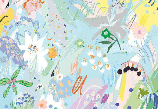 Artistic Floral Poster Layout