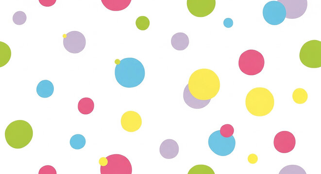 Colorful Random Dots Pattern Isolated on Transparent Background Design