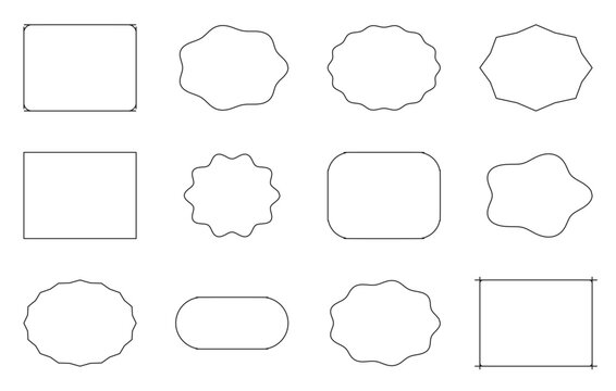 Decorative labels and vintage ornamental borders collection featuring diverse geometric shapes for creative design projects that require classic frames to highlight important messages or elegant