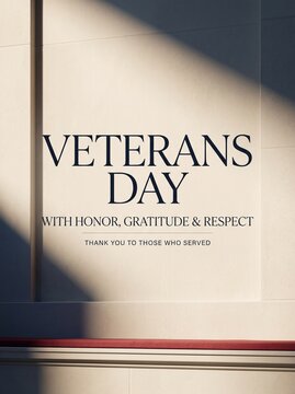 Veterans day with honor, gratitude and respect, thank you to those who served