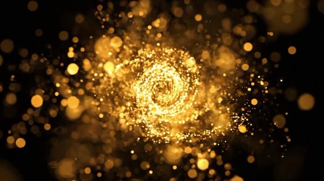 Flashing gold light on black background loop by VSRExport