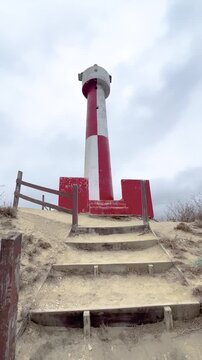 San Lorenzo Lighthouse, gradually revealed from the trail, in the province of Manab&iacute;, Ecuador.