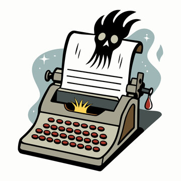 illustration of a vintage typewriter