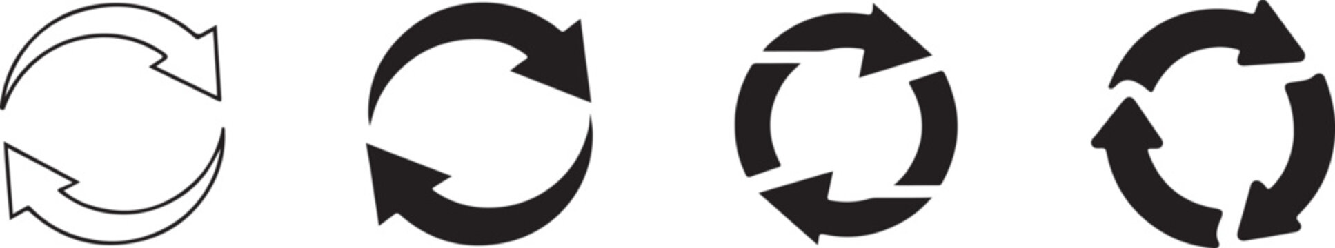 Circle Arrows Icons Vector Collection for Infographic and Process Design.