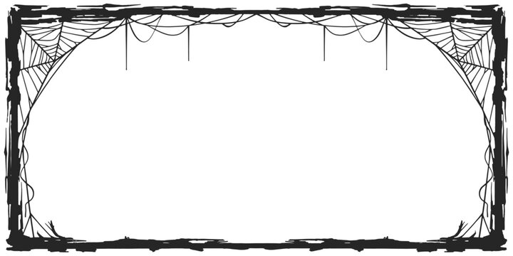 black grunge halloween frame vector eps