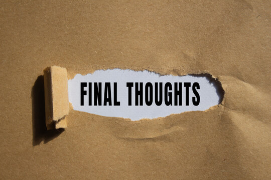 Final thoughts text concept photo