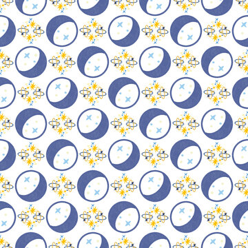 Retro Space and Atomic Seamless Pattern Collection2