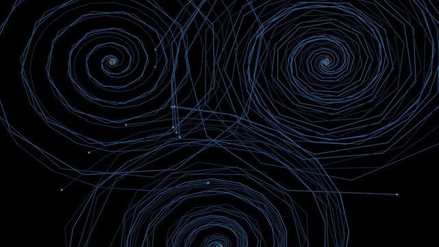 Blue magnetic pendulum chaos field lines animation