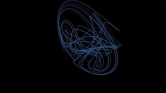 Blue Halvorsen strange attractor chaos animation