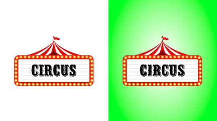 Circus marquee sign with tent graphic design © Design Planer