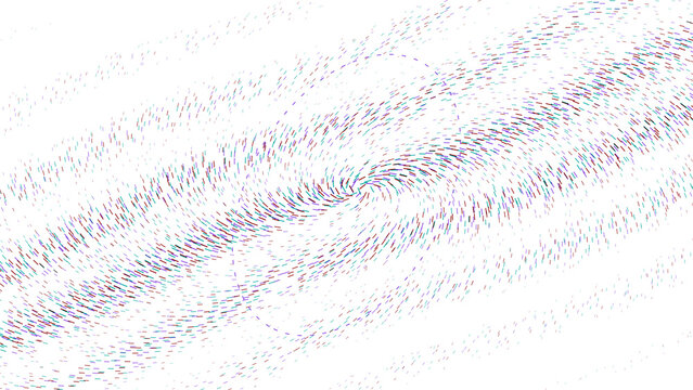 Abstract diagonal flow of small glowing particles in blue and purple colors creating a dynamic wave pattern on a deep black background isolated on a transparent background